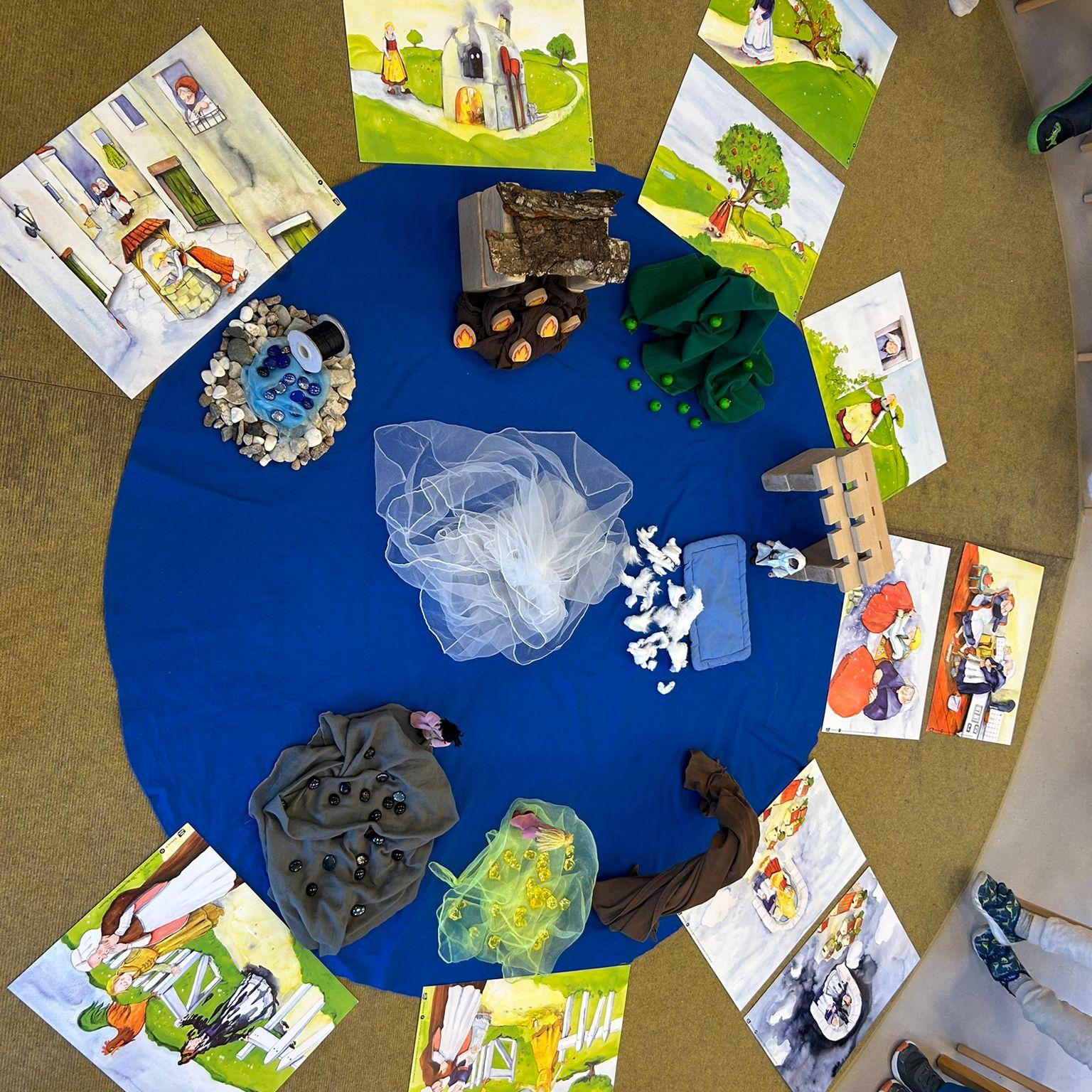 Legearbeit zum Märchen Frau Holle